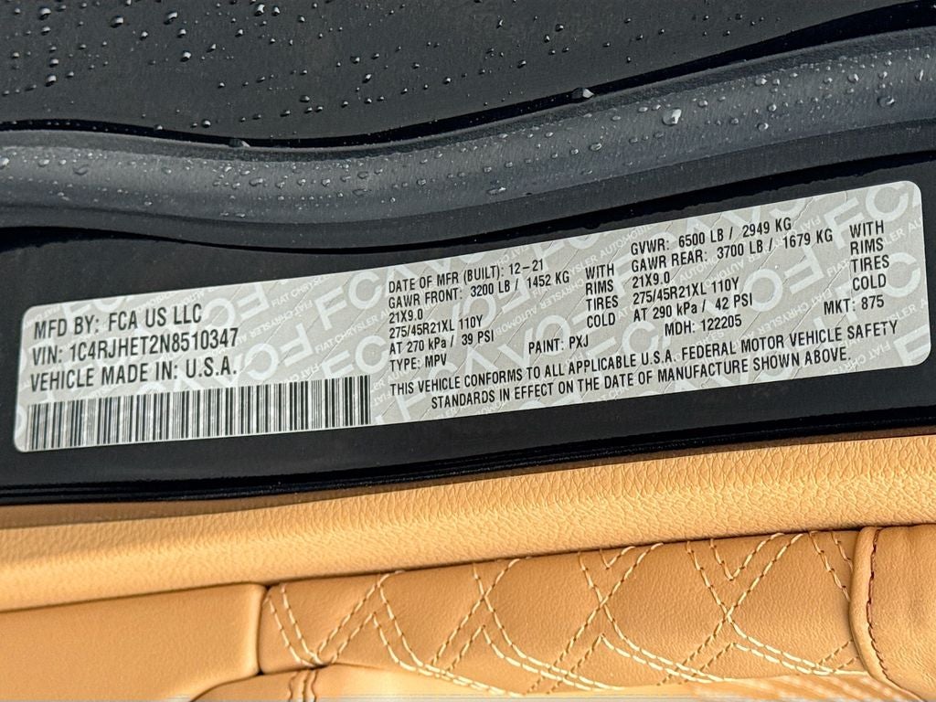 2022 Jeep Grand Cherokee Summit Reserve