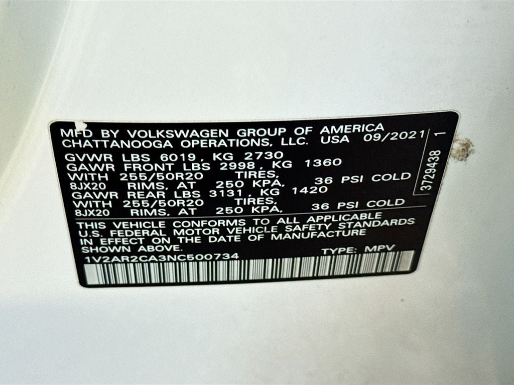 2022 Volkswagen Atlas 3.6L V6 SEL R-Line