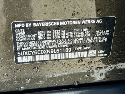 2022 BMW X6 xDrive40i