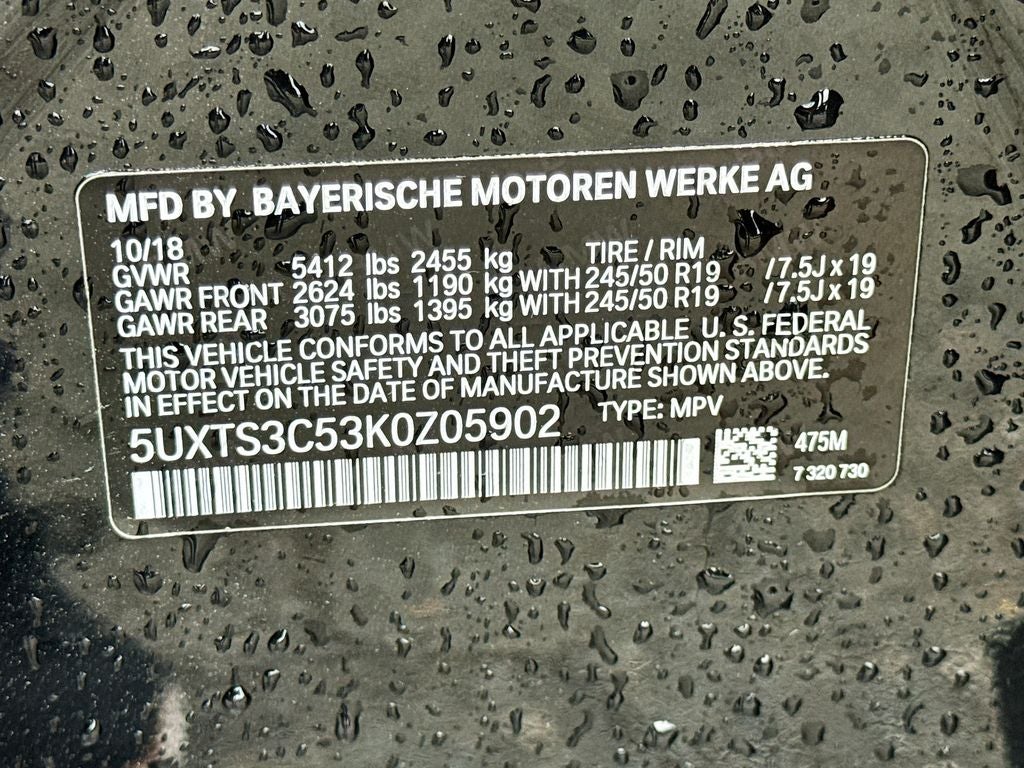 2019 BMW X3 M40i