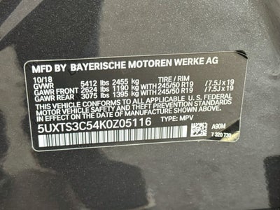 2019 BMW X3 M40i