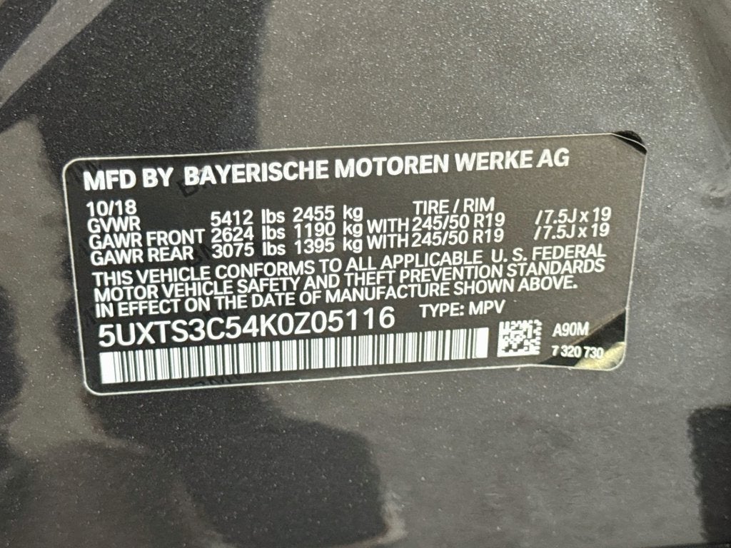 2019 BMW X3 M40i