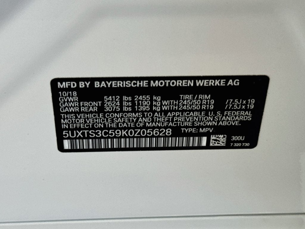 2019 BMW X3 M40i