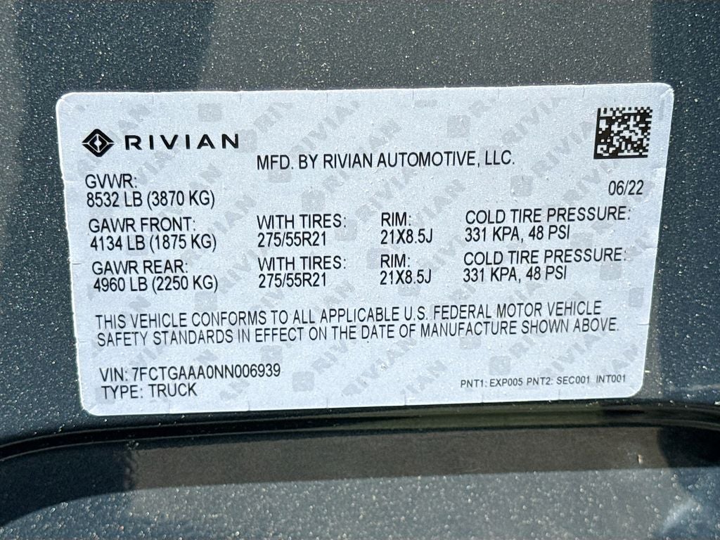 2022 Rivian R1T Adventure