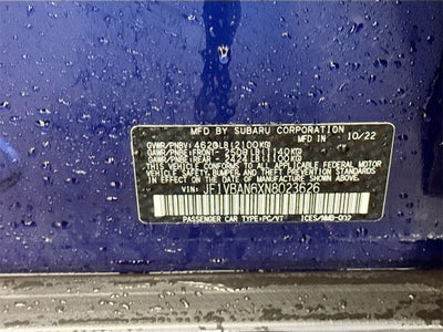 2022 Subaru WRX Limited