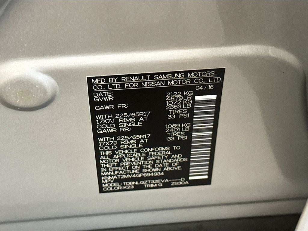 2016 Nissan Rogue SV