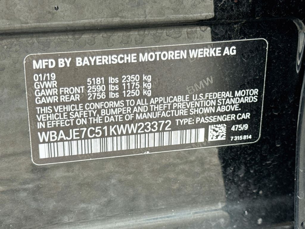 2019 BMW 5 Series 540i xDrive