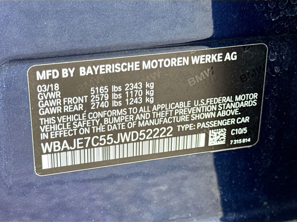 2018 BMW 5 Series 540i xDrive