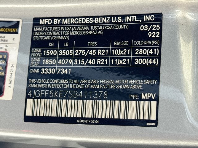 2025 Mercedes-Benz GLS GLS 450 4MATIC®