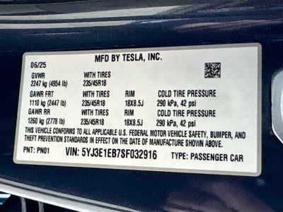2025 Tesla Model 3 Long Range