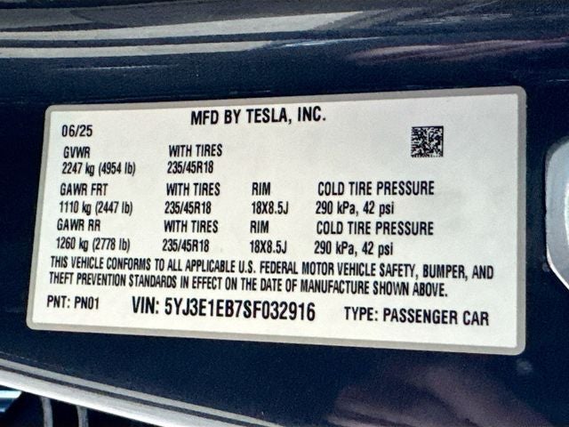 2025 Tesla Model 3 Long Range