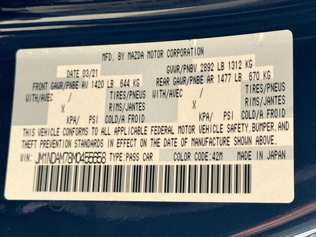 2021 Mazda Mazda Miata RF Grand Touring