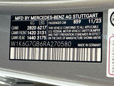 2024 Mercedes-Benz S-Class S 580 4MATIC®