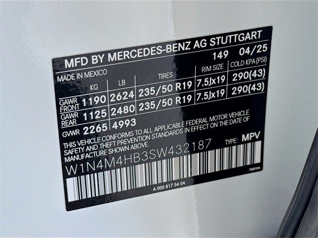 2025 Mercedes-Benz GLB GLB 250 4MATIC®