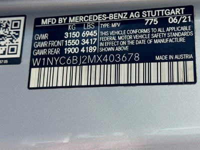 2021 Mercedes-Benz G-Class G 550 4MATIC®