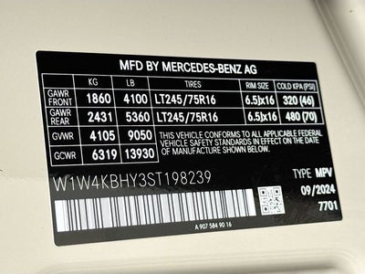 2025 Mercedes-Benz Sprinter 2500 Crew 144 WB