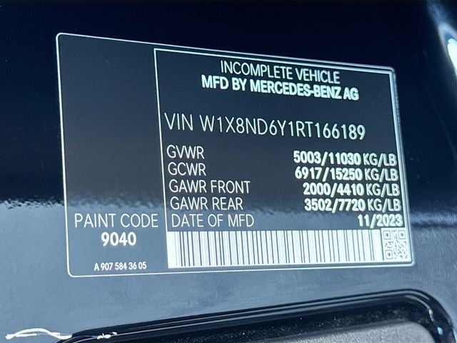 2024 Mercedes-Benz Sprinter 3500 Cargo 170 WB High Roof