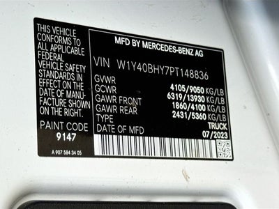 2023 Mercedes-Benz Sprinter 2500 Cargo 144 WB