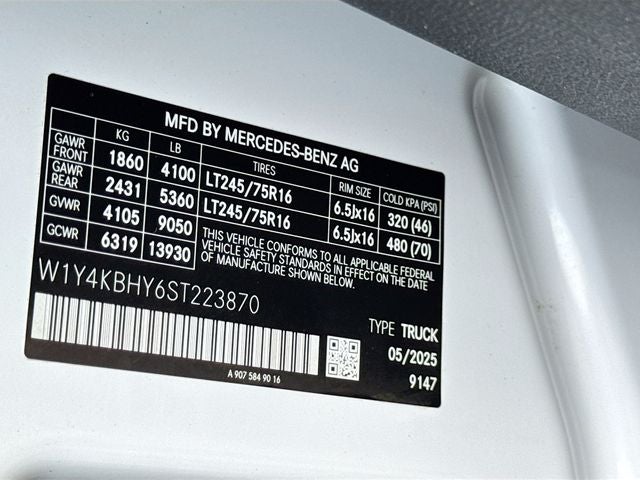 2025 Mercedes-Benz Sprinter 2500 Cargo 144 WB
