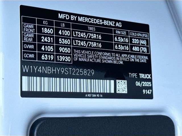 2025 Mercedes-Benz Sprinter 2500 Cargo 144 WB