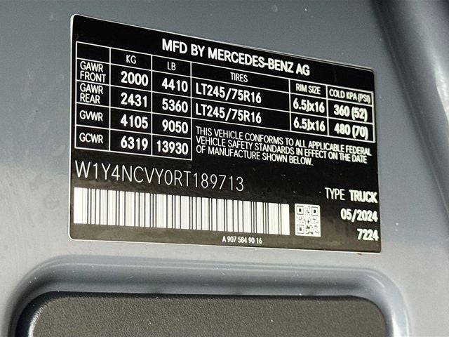 2024 Mercedes-Benz Sprinter 2500 Cargo 170 WB 4MATIC®