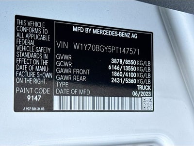 2023 Mercedes-Benz Sprinter 1500 Cargo Van 144 in. WB