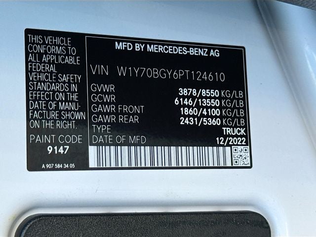 2023 Mercedes-Benz Sprinter 1500 Cargo Van 144 in. WB