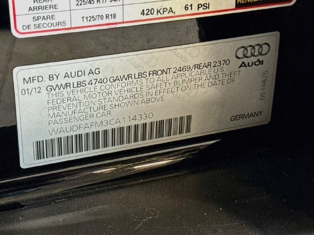 2012 Audi A3 2.0T Premium quattro