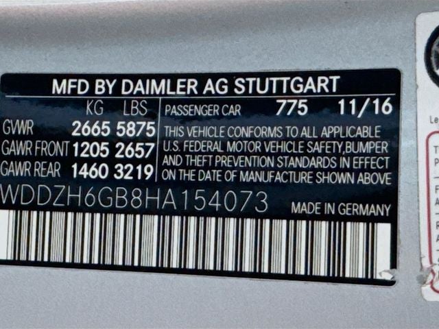 2017 Mercedes-Benz E-Class E 400 4MATIC®