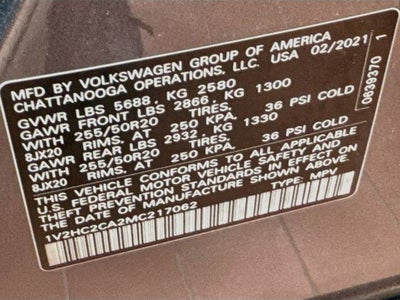 2021 Volkswagen Atlas Cross Sport 2.0T SE w/Technology