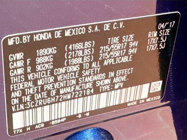 2017 Honda HR-V EX-L w/Navigation