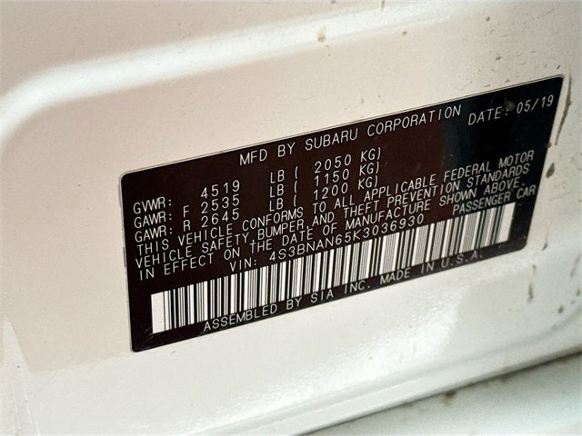 2019 Subaru Legacy 2.5i Limited