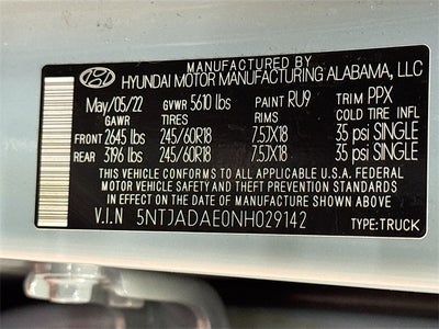 2022 Hyundai Santa Cruz SE