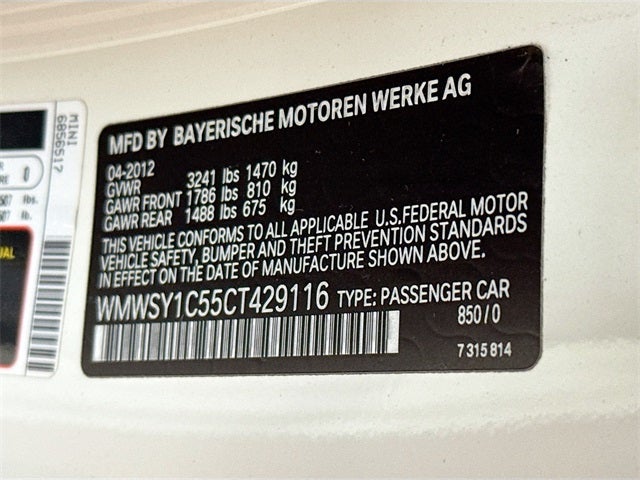 2012 MINI Roadster Cooper