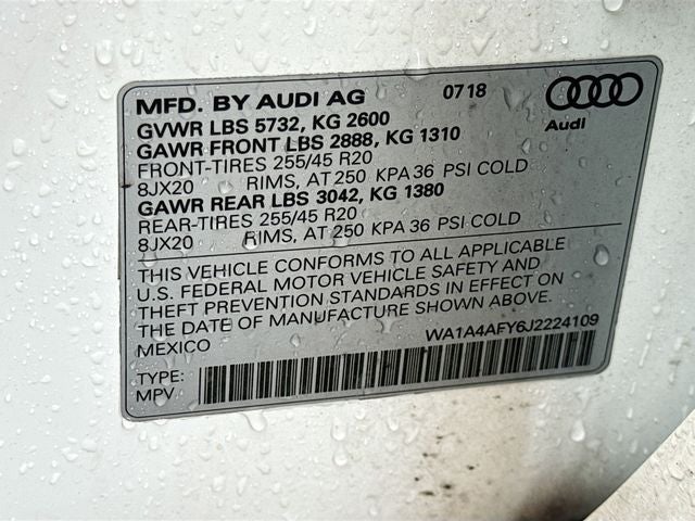 2018 Audi SQ5 3.0T Premium Plus quattro