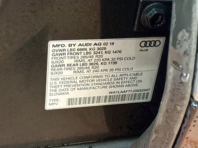 2018 Audi Q7 3.0T Premium Plus quattro