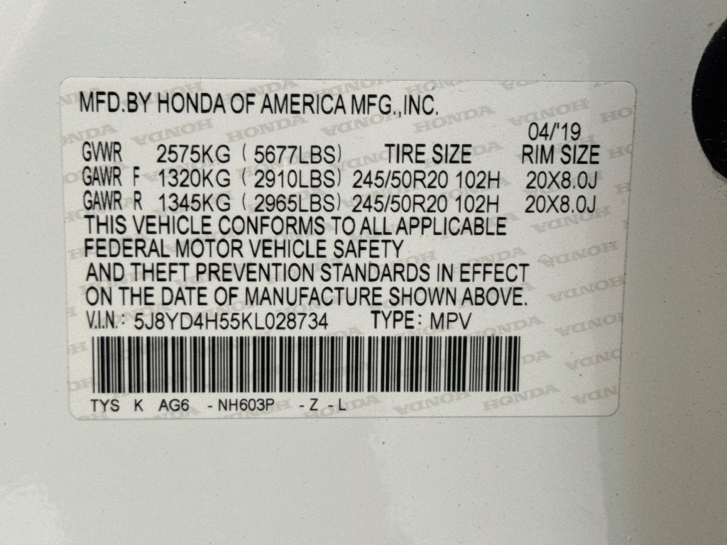 2019 Acura MDX 3.5L Technology Package SH-AWD