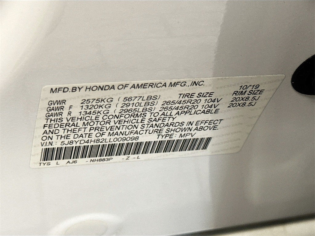 2020 Acura MDX Advance SH-AWD