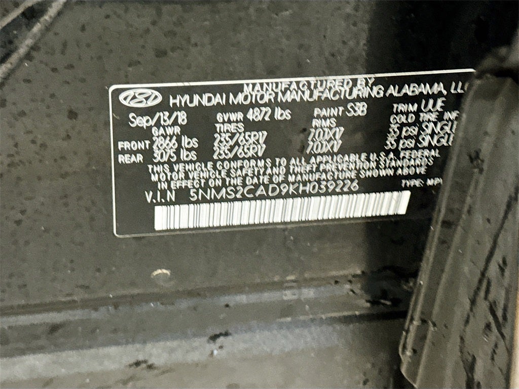 2019 Hyundai Santa Fe SE