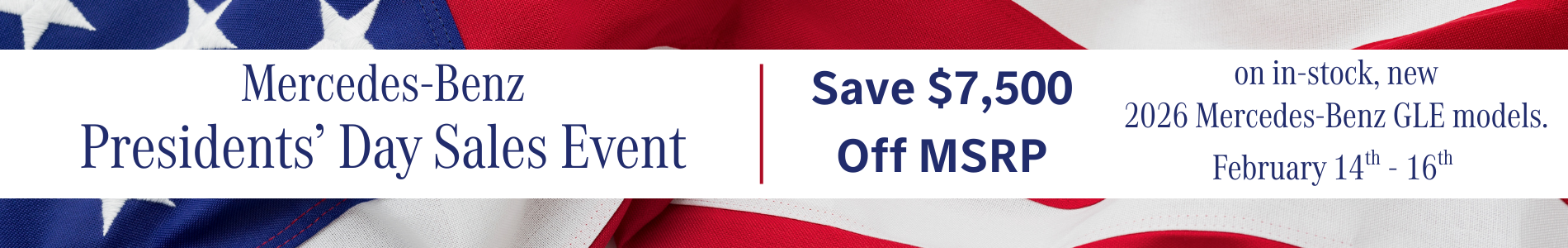 Mercedes-Benz Presidents' Day Sales Event